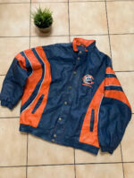 Chicago Bears Blue Orange NFL Leather Jacket