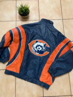 Chicago Bears Blue Orange NFL Leather Jacket