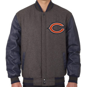 Chicago Bears Embroidered Logos NFL Varsity Jacket