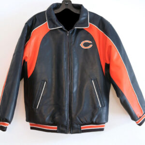 Chicago Bears NFL Black Leather Jacket