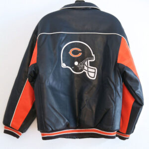 Chicago Bears NFL Black Leather Jacket