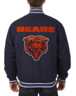 Chicago Bears NFL Wool Navy Bomber Jacket