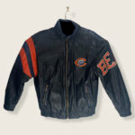 Chicago Bears Vintage NFL Black Leather Jacket