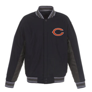 Chicago Bears Wool NFL Full Snap Jacket