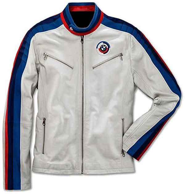 Classical BMW White Leather Jacket (1) Classical BMW White Leather Jacket