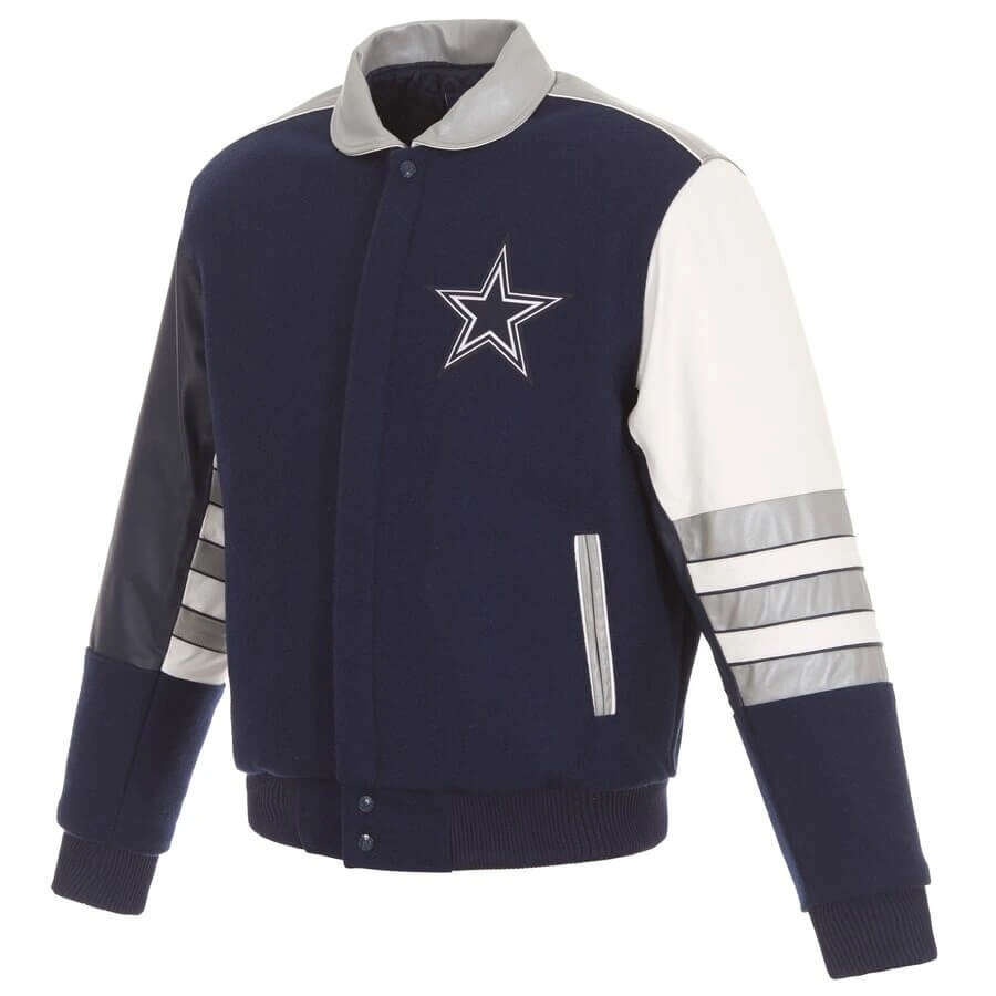 Dallas Cowboys Wool and Leather Classic Jacket (1) Dallas Cowboys Wool and Leather Classic Jacket