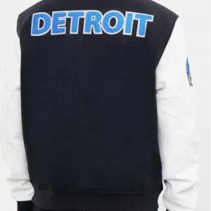 Detroit Lions Black White Varsity Jacket