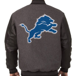 Detroit Lions Embroidered Logos Varsity Jacket