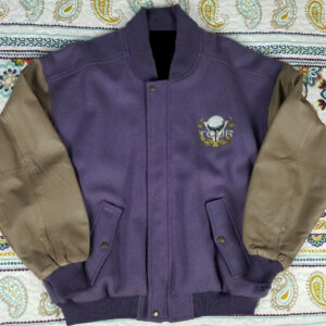 Golf Vintage Wool And Leather Letterman Varsity Jacket