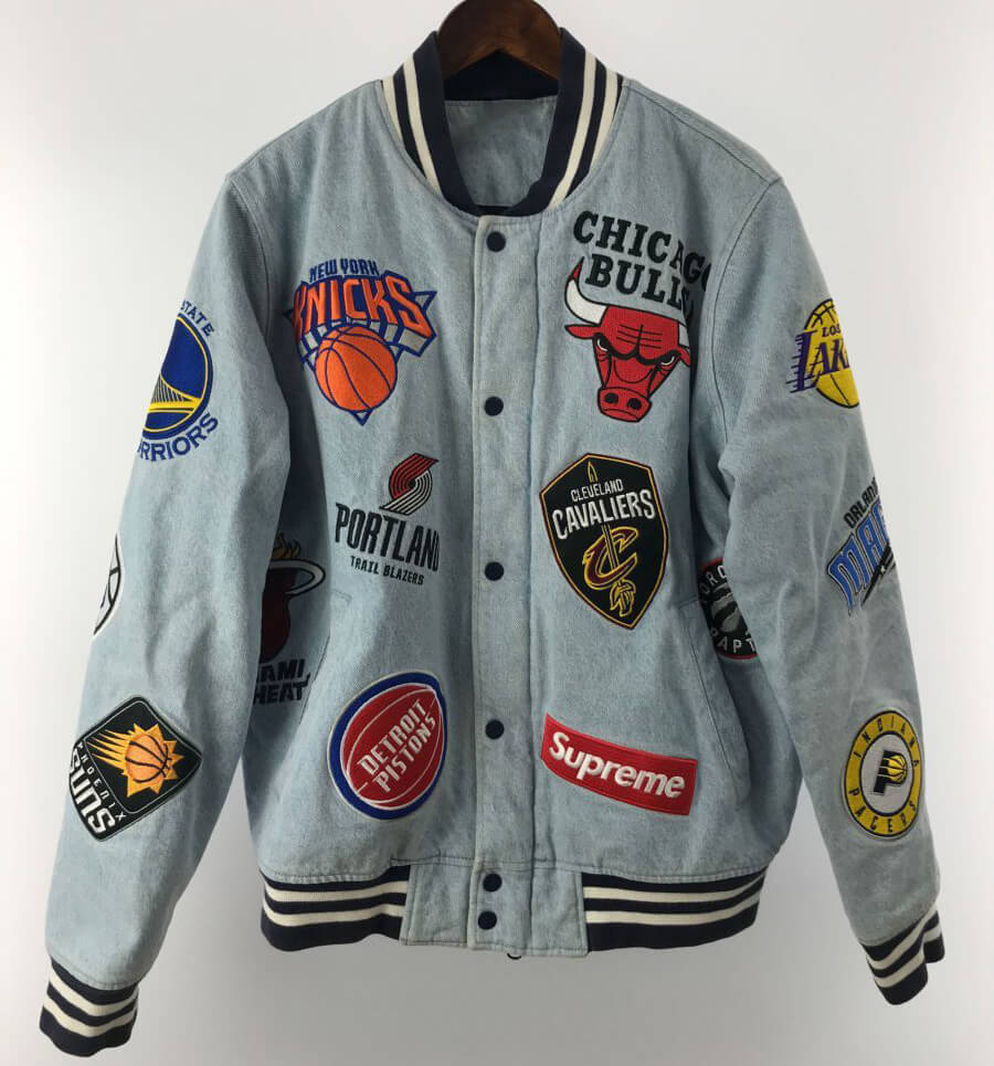 Supreme x nike deals x nba bomber jacket