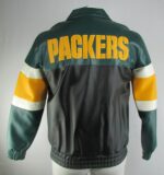 Green Bay Packers Multicolor Leather Jacket