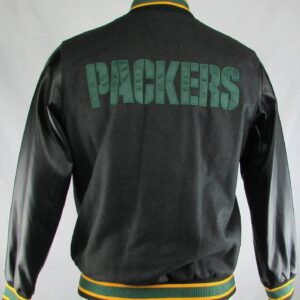 Green Bay Packers NFL Team Black Varsity Jacket