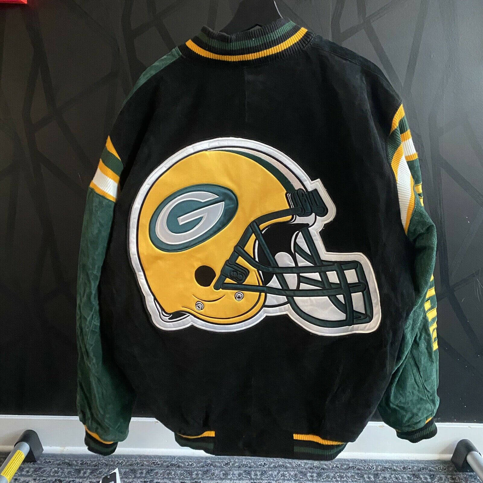 Maker of Jacket NFL Green Bay Packers Wool Leather