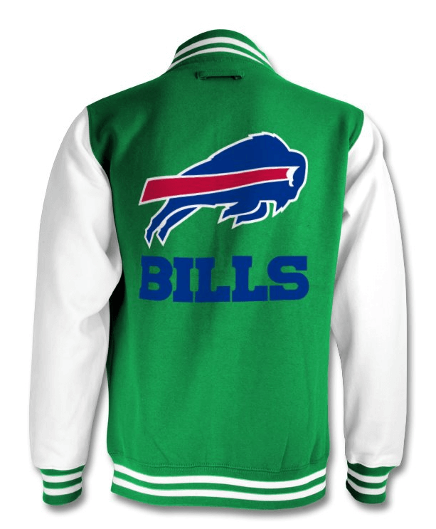 Green Vintage NFL Buffalo Bills Cotton Jacket (2) Green Vintage NFL Buffalo Bills Cotton Jacket
