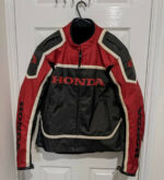 Honda Motorcycle Black And Red Racing Textile Jacket