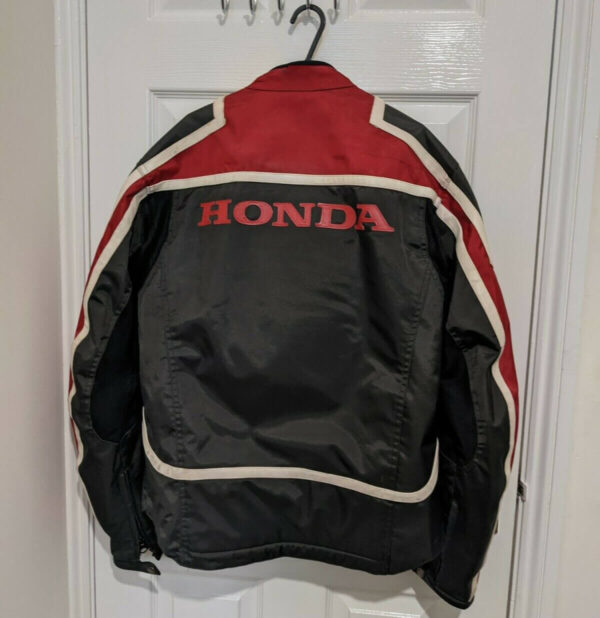 Honda Motorcycle Black And Red Racing Textile Jacket