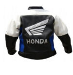 Honda Motorcycle Black And White Leather Jacket