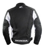 Honda Motorcycle Black And White Racing Textile Jacket