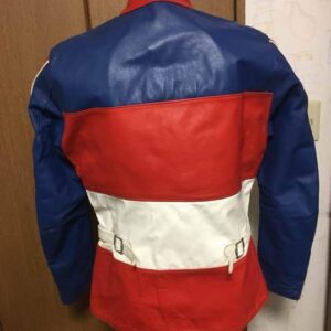 Honda Motorcycle Blue And Red Racing Leather Jacket