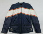 Honda Motorcycle Blue Racing Leather Jacket