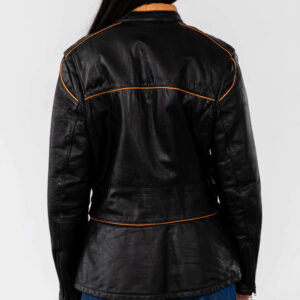 Honda Motorcycle Racing Black Leather Jacket