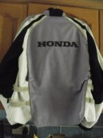 Honda Motorcycle Racing Gray Textile Jacket