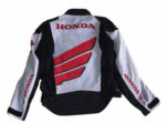 Honda Motorcycle White And Black Racing Textile Jacket