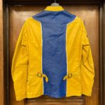 Honda Motorcycle Yellow And Blue Racing Leather Jacket
