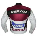 Honda Repsol Motorcycle White Leather Jacket