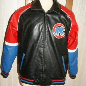 Jeff Hamilton MLB Chicago Cubs Black Leather Jacket
