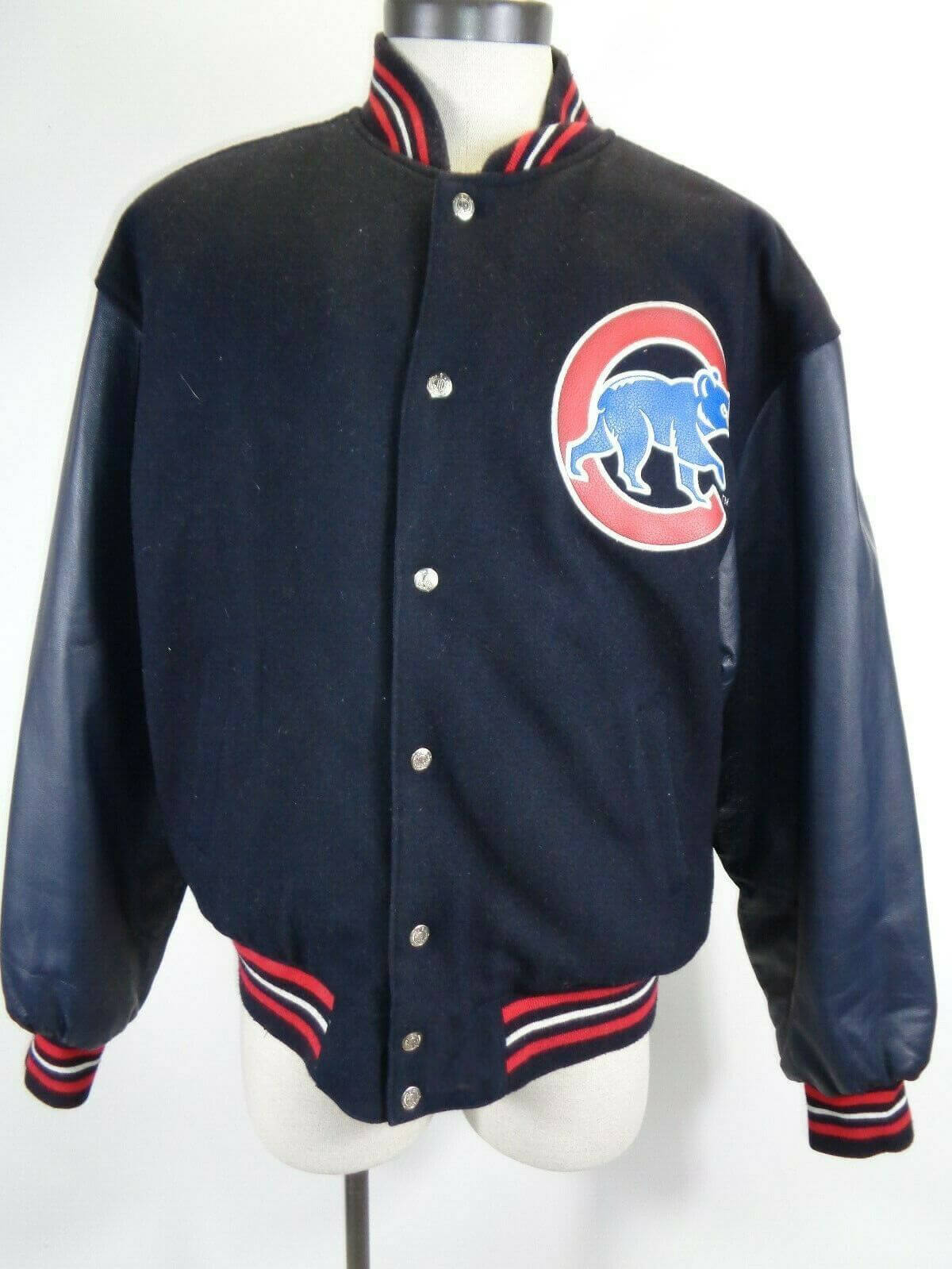 Jeff Hamilton MLB Chicago Cubs Wool Leather Jacket (1) Jeff Hamilton MLB Chicago Cubs Wool Leather Jacket