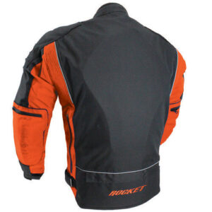 Joe Rocket Black Orange Motorcycle Racing Textile Jacket