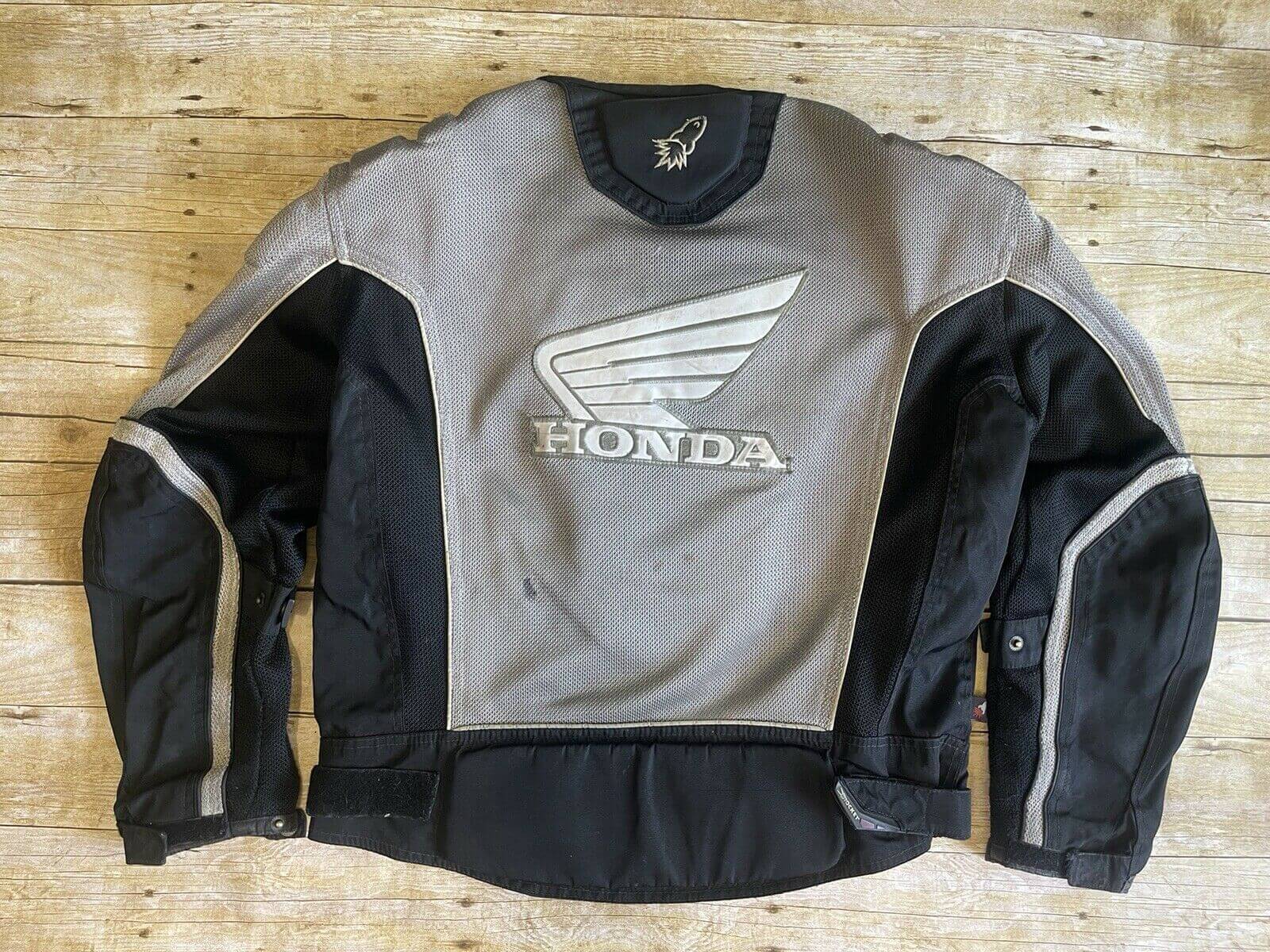 Joe Rocket Honda Motorcycle Black And Gray Textile Jacket Maker