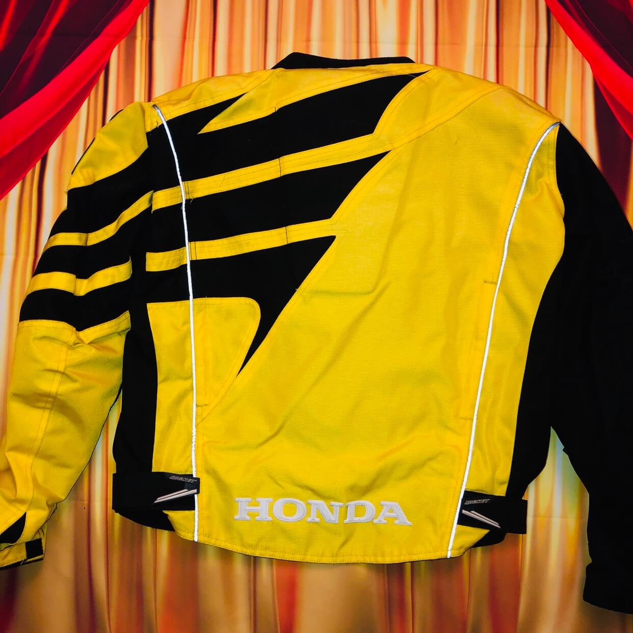 Joe Rocket Honda Motorcycle Yellow Textile Jacket Maker of Jacket