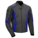 Joe Rocket Motorcycle Black And Blue Leather Jacket