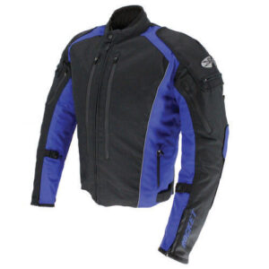 Joe Rocket Motorcycle Black And Blue Racing Textile Jacket
