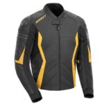 Joe Rocket Motorcycle Black And Yellow Leather Jacket