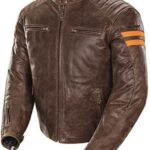 Joe Rocket Motorcycle Brown Leather Jacket