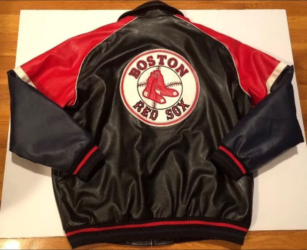 MLB-Boston-Red-Sox-Red-Black-Leather-Jacket-(2) MLB Boston Red Sox Red Black Leather Jacket
