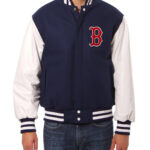 MLB Boston Red Sox Wool Leather Jacket