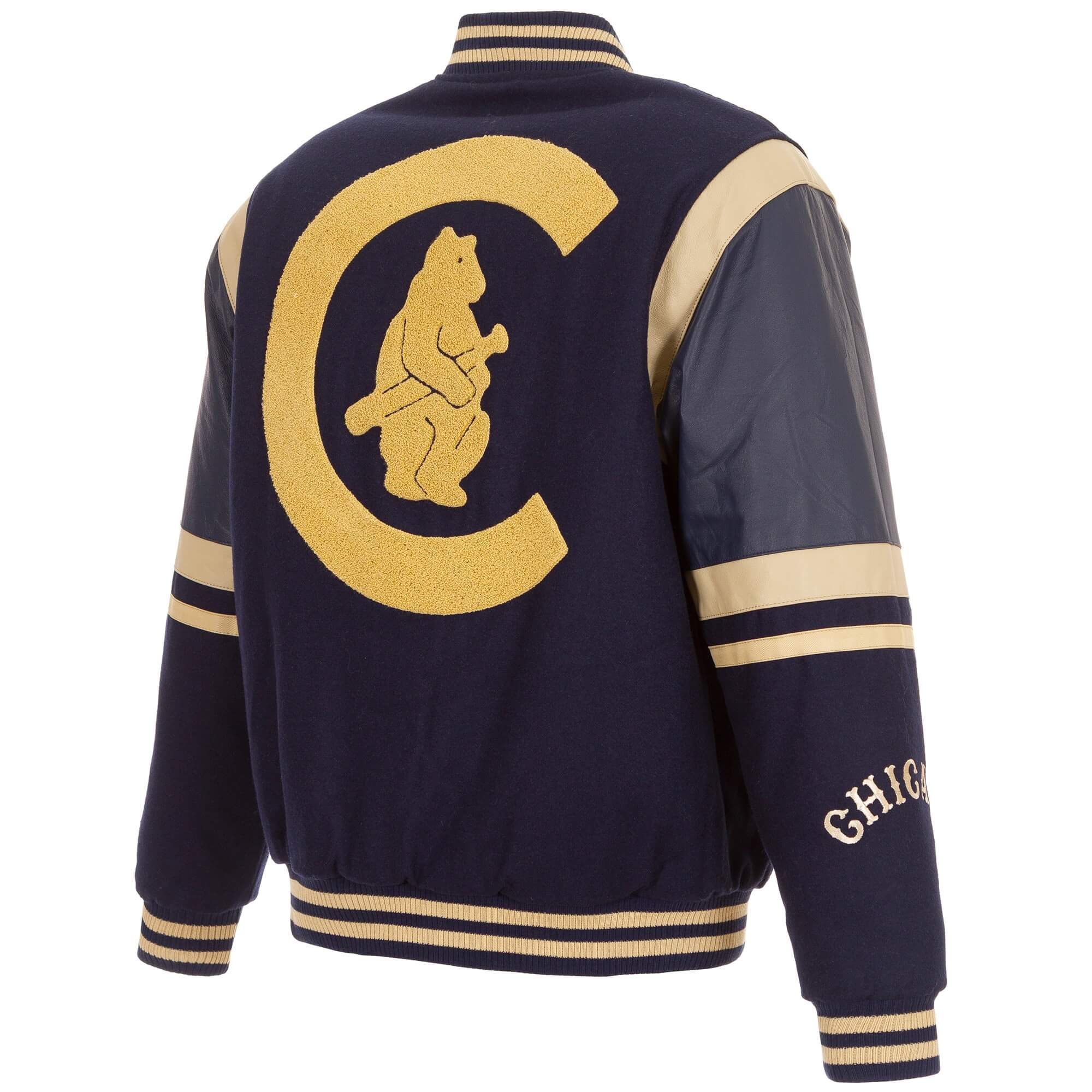 MLB Chicago Cubs Jeff Hamilton Varsity Jacket (3) MLB Chicago Cubs Jeff Hamilton Varsity Jacket