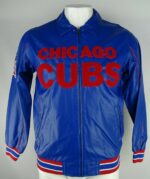 MLB Jeff Hamilton Chicago Cubs Blue Leather Jacket