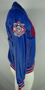 MLB Jeff Hamilton Chicago Cubs Blue Leather Jacket