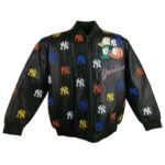 MLB New York Yankees Black Leather Jacket