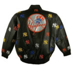 MLB New York Yankees Black Leather Jacket