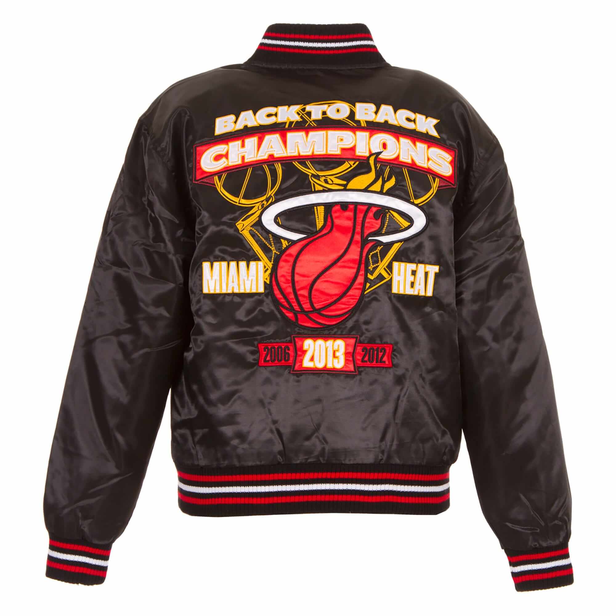 Miami Heat JH Design Satin Jacket - Silver