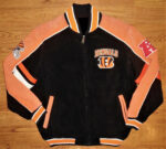 NFL Black Cincinnati Bengals Suede Leather Jacket