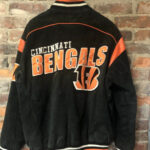 NFL Cincinnati Bengals Black Suede Leather Jacket
