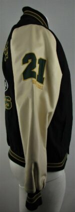 NFL Green Bay Packers Black Wool Leather Jacket