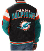 NFL Miami Dolphins Suede Varsity Jacket